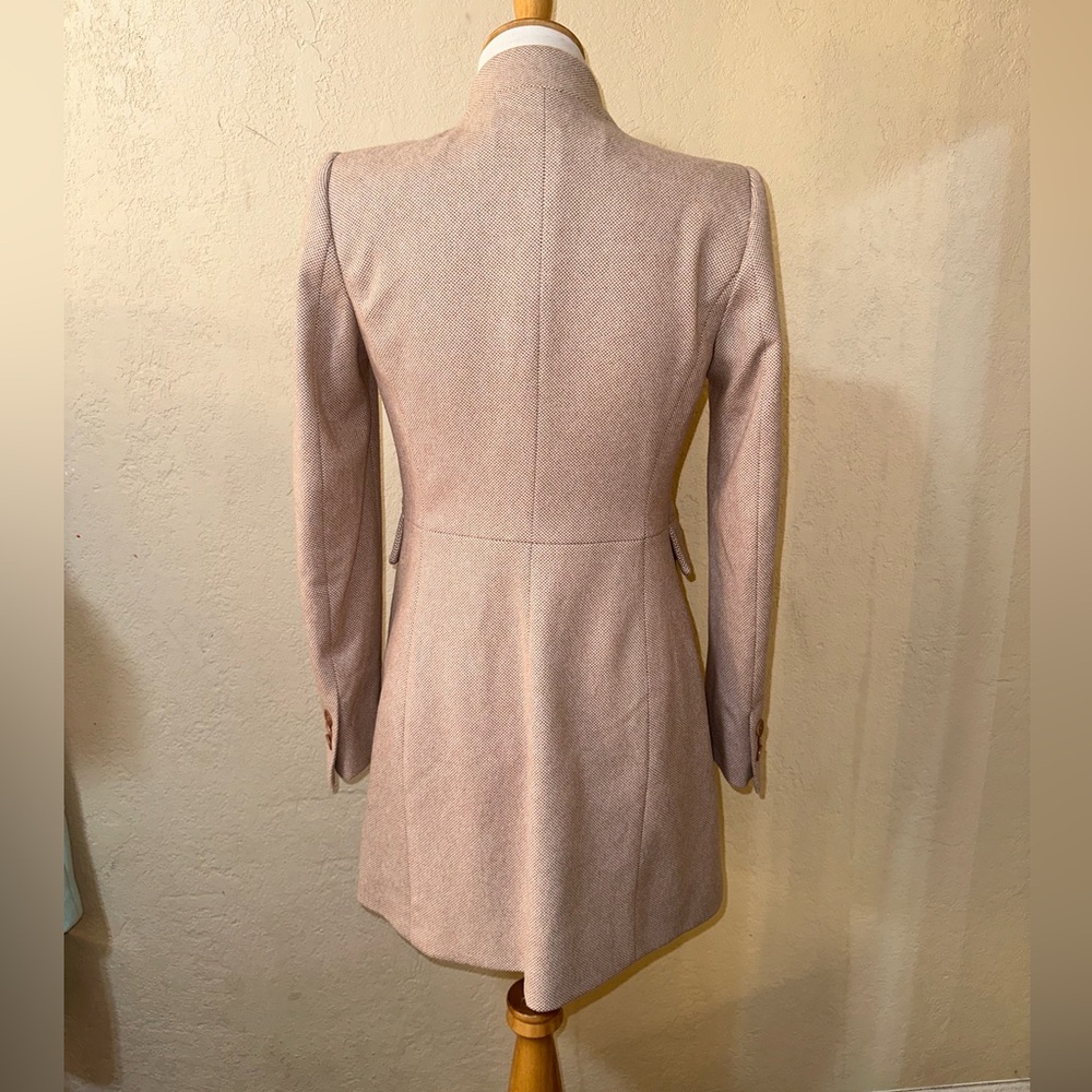 Zara Pink lapel Frock Coat Size S - Picture 12 of 12